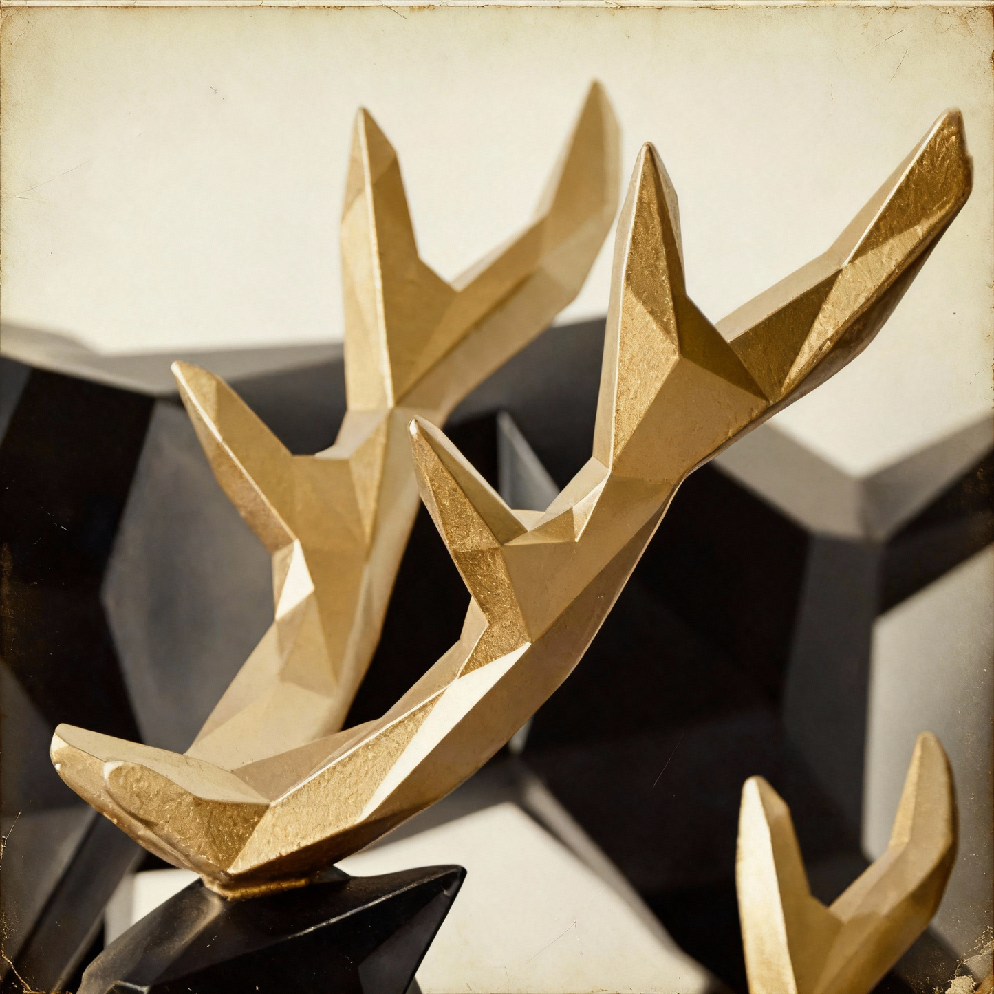 Escultura Geométrica de Ciervo